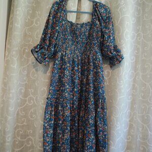 New Baltic Born Midi Sedona Smocked Dress Size M